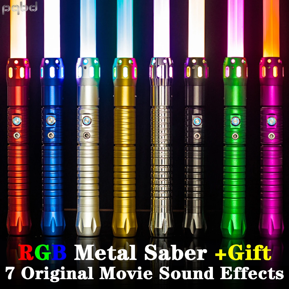 Светильник вой меч pqbd RGB 7 дюймов оригинальный лазерный со звуком фильма 11 цветов