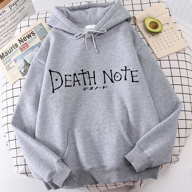 Japanese Anime Death Note Hoodies Men Kawaii Cartoon Sweatshirts Bleach Ichigo Graphic Hoodies Misa Manga Tops Unisex male