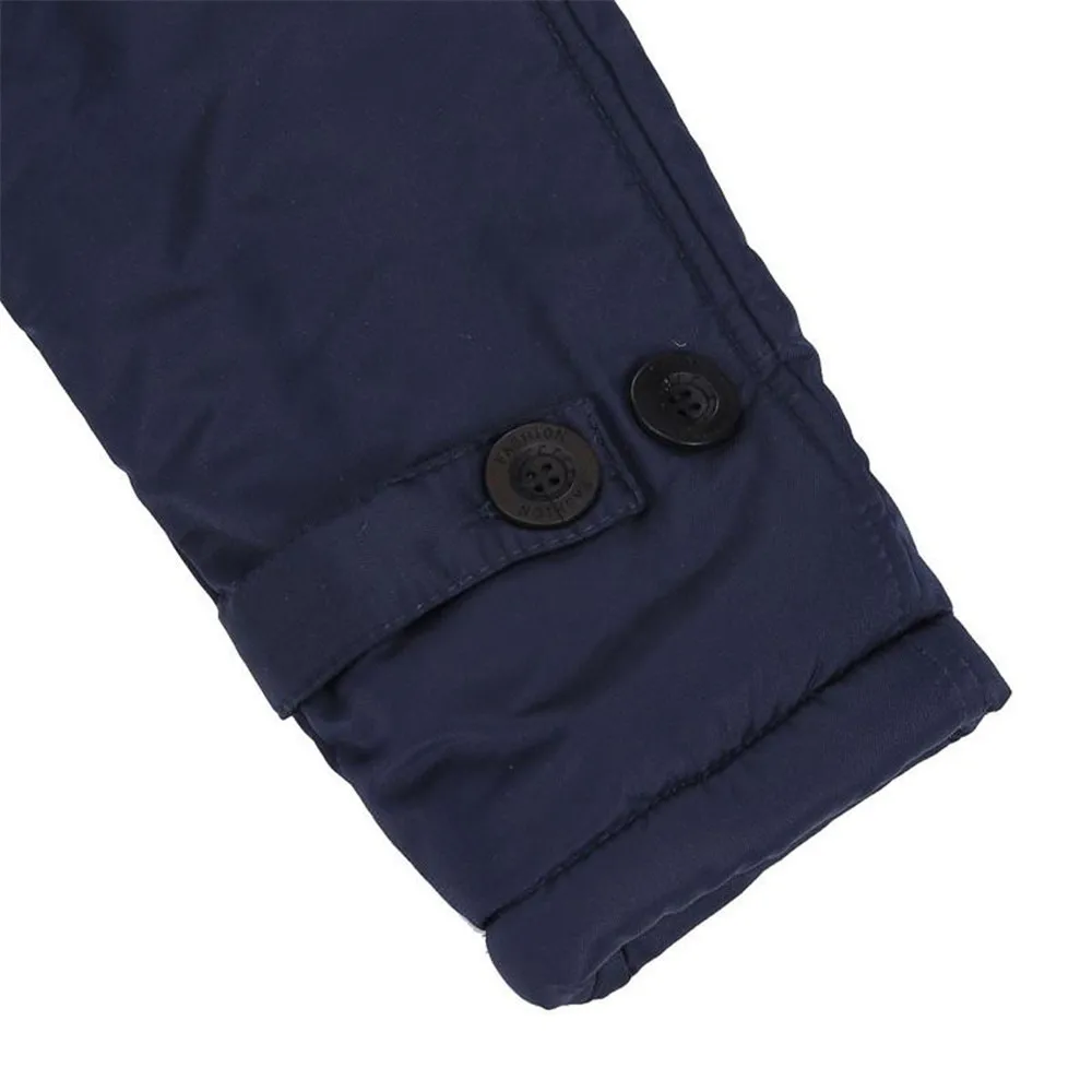 Новые зимние мужские Длинные парки с толстым капюшоном и меховым воротником