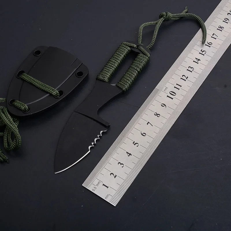 Новый хит продаж 440 Лезвие коготь фиксированный нож мини ключ висящий вокруг шеи