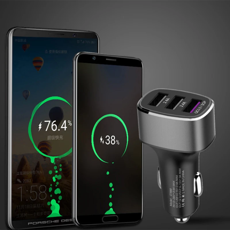 Автомобильное зарядное устройство для сотового телефона адаптер питания