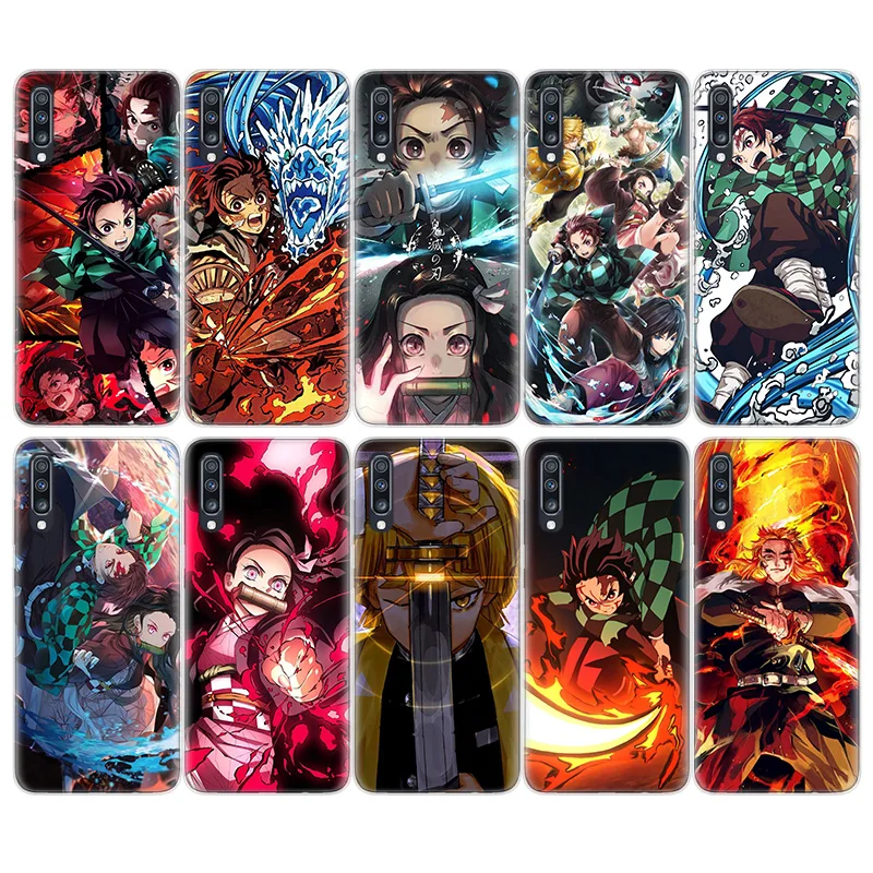 

Demon Slayer Anime Luxury Silicone Case For Samsung Galaxy A51 A71 A50 A70 A20 A30 A40 A10 A20E J4 J6 A6 A8 A7 A9 2018 Cover