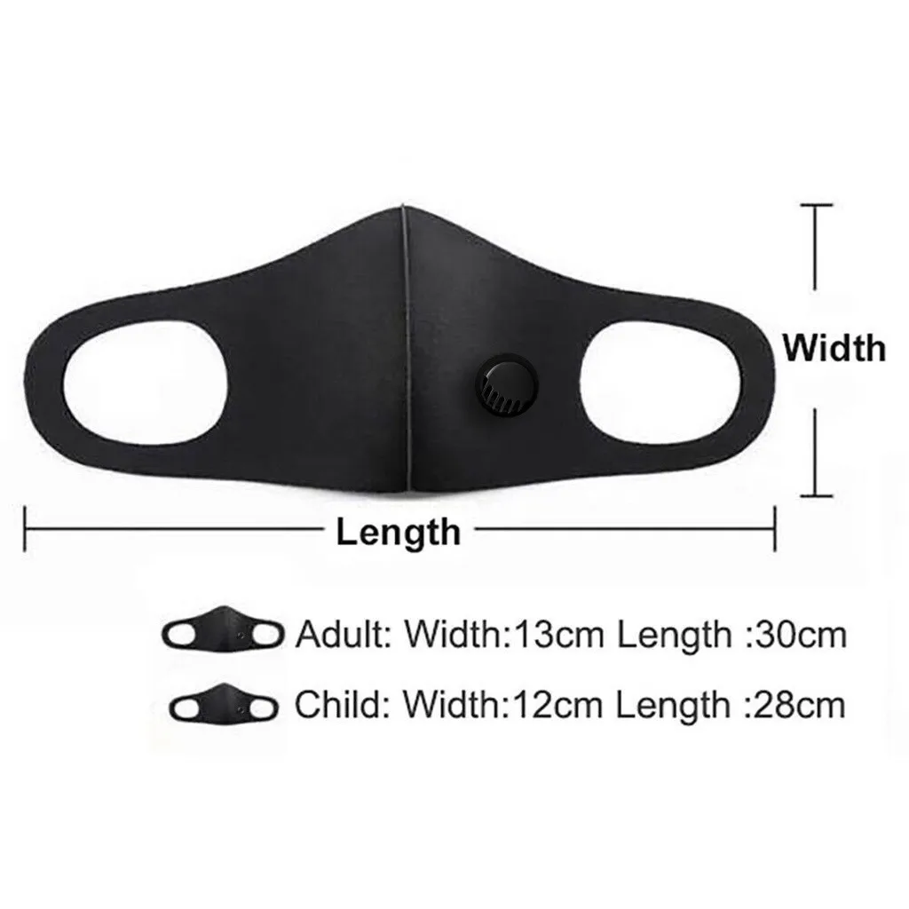 

5PC Face Masks 10 Replacement Reusable Mask Filter PM2.5 Air Filtration Protective Mouth Mask Facial Mask Black Masque Washable