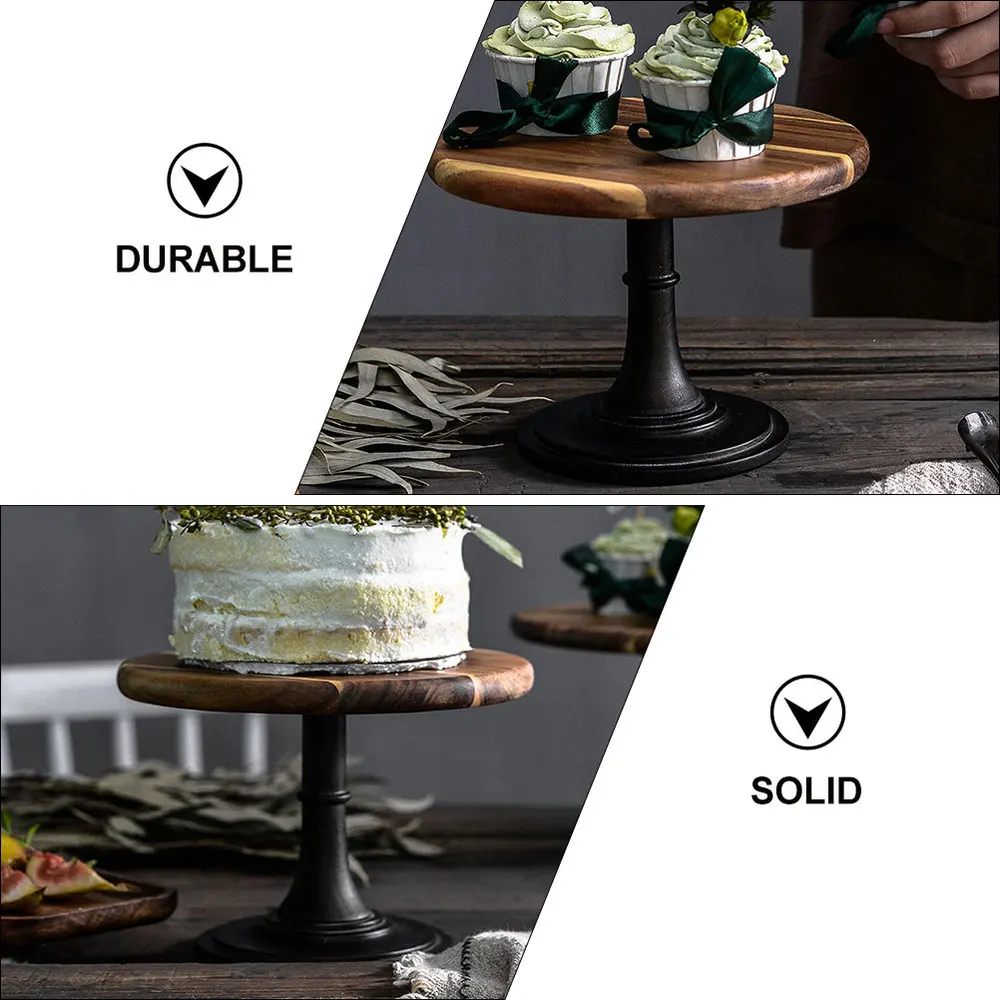 

1Pc Wooden Cake Stand Wedding Dessert Holder Baking Display Rack Party Prop