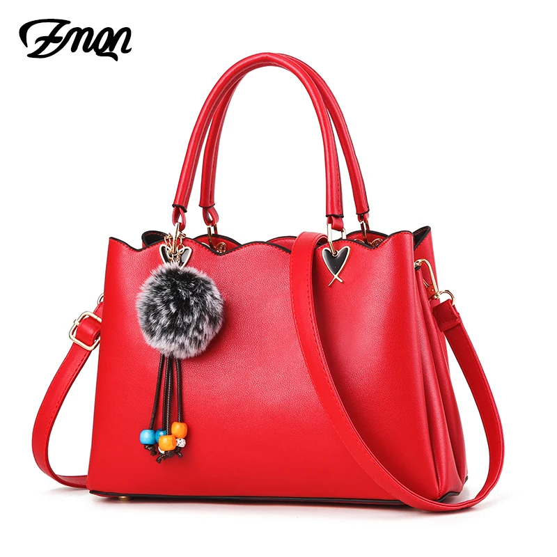 ZMQN модные сумки женские красные однотонные на плечо с кисточкой для женщин