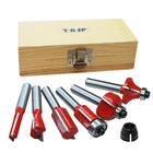 Набор фрез и цанг из карбида вольфрама, 6,35 мм, 14 дюйма, 6 шт.