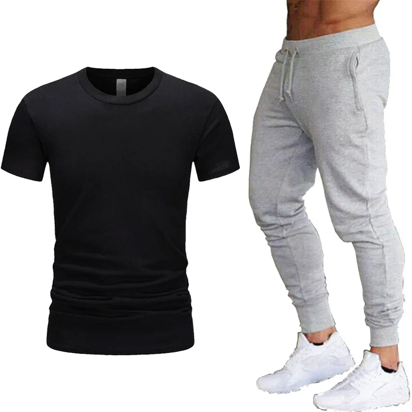 Бесплатная доставка комплект из 2 предметов мужской спортивный костюм одежда для