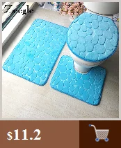 Zeegle 3pcs Bathroom Mat Set Anti-slip Bathroom Floor Mats Lid Toilet Cover Microfiber Bath Mat Bathroom Rug and Toilet Mat Sets