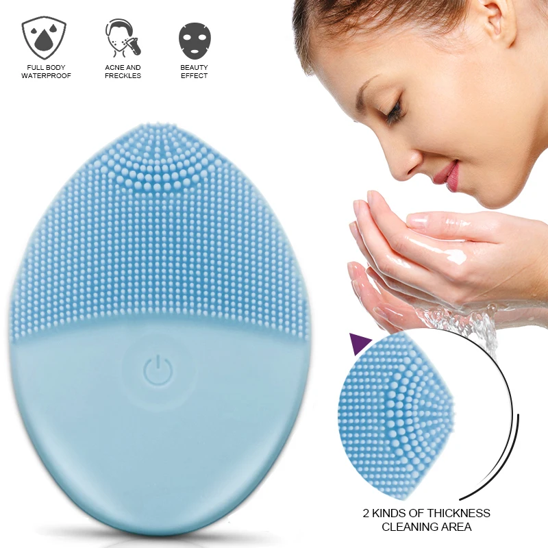 

Щетка для чистки лица Электрический Вибрационный уход за кожей лица чище глубокий для очистки пор омоложение, обладает отшелушивающим эффе...