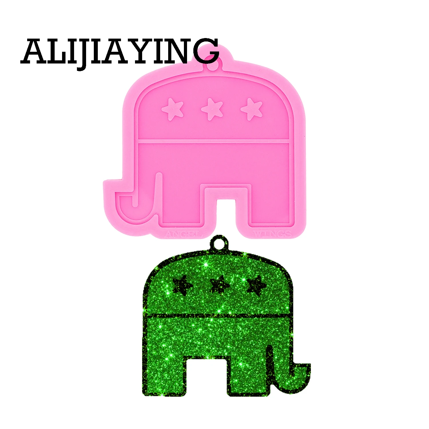 DY0390 Глянцевая демократов Ослик брелок пресс форм Республиканский Слон