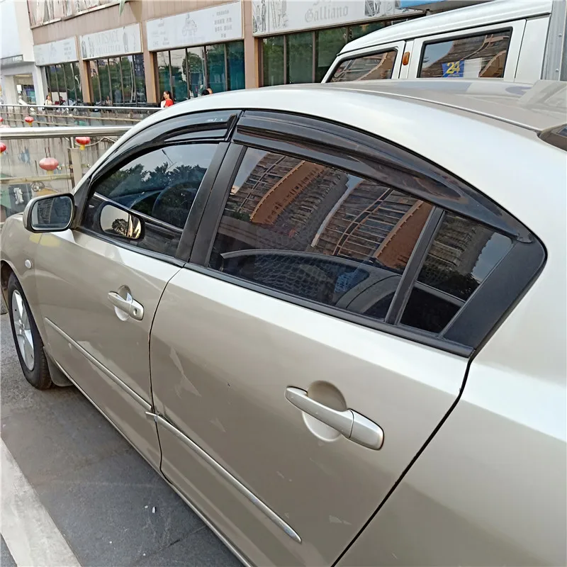 Для Mazda 3 оконный козырек вентиляционные оттенки пластиковый дождь и блеск