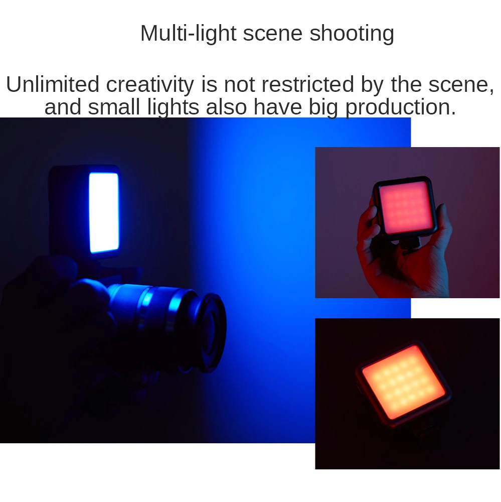 Pocket RGB fill light supply light small full color RGB photography light camera portable led creative light supplement lamp