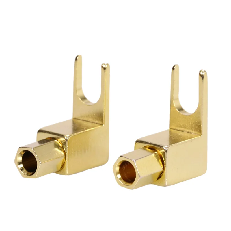 8 pcs total Hi-end Banana to Spade Adapter Plug/Speaker Cable Connector [Wy-yp01-8/Spade De L/8] | Электроника