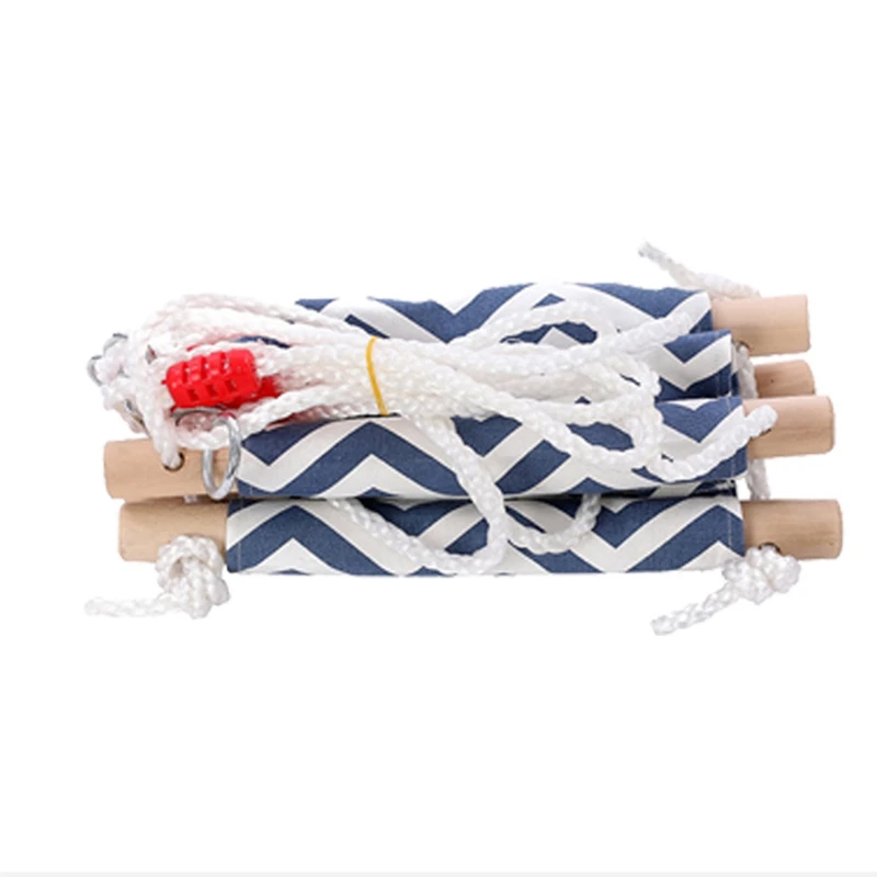 

Baby Children Canvas Swing Chair Wooden Indoor Outdoor Small Swing Rocking Chair