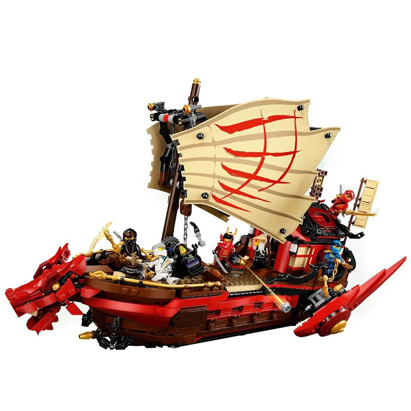 

Ninja Destiny's Bounty Boat, совместимый с Ninjagoed 71705, строительные блоки с фигурками, Развивающие детские игрушки, подарки с фигурами