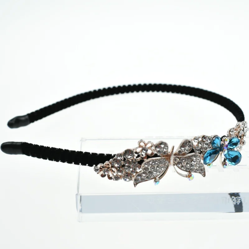 Корейские милые блестящие банты Стразы с цветами для девочек простой