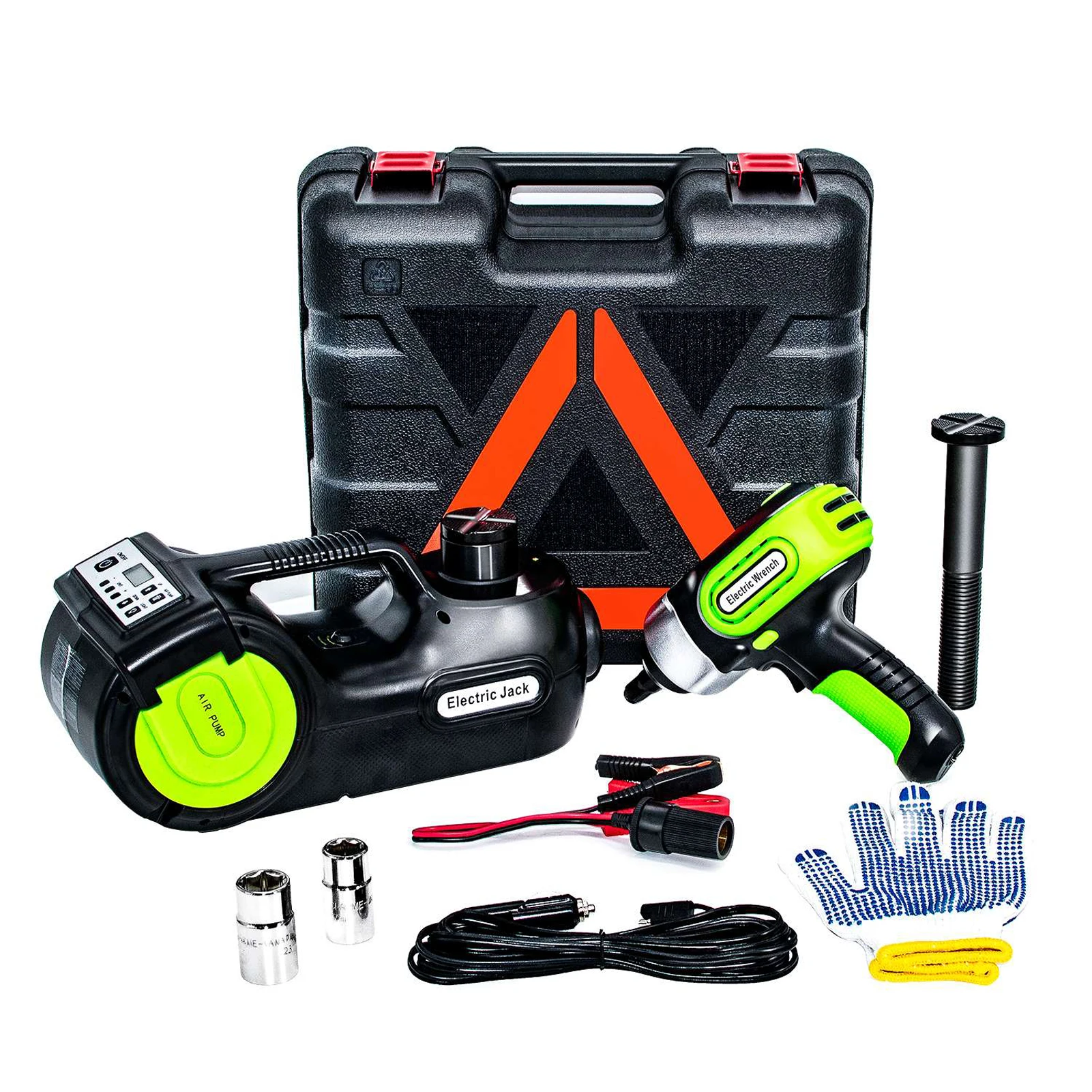 DC12V Household Electric Car Jack 5T 155-450/530mm High Lifting Jack Electric Hydraulic Jack with Electric Wrench Air Compressor