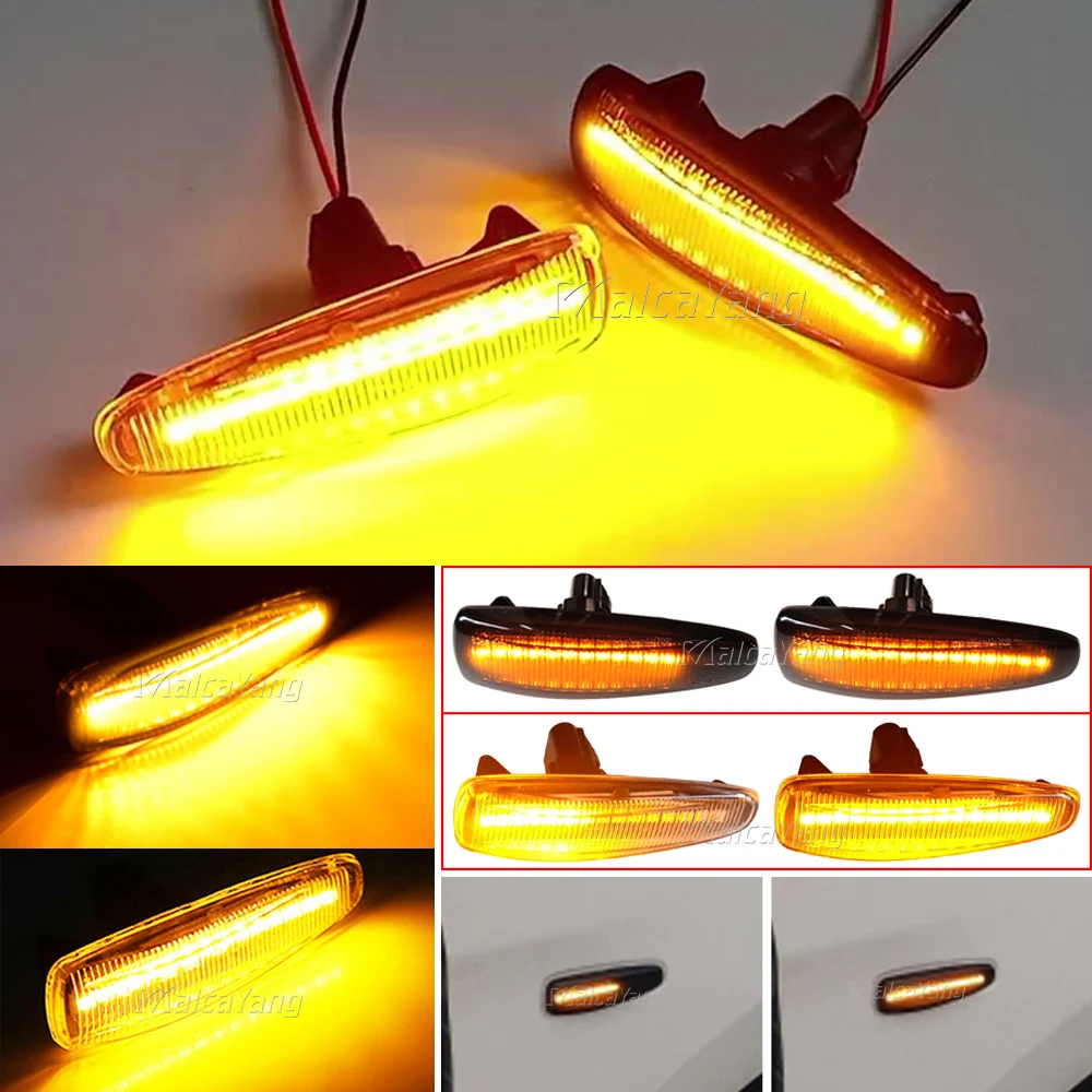 

For Mitsubishi Lancer Evolution Evo X Outlander Sport RVR ASX Mirage 2014+ LED Side Fender Dynamic Turn Signal Light Marker Lamp