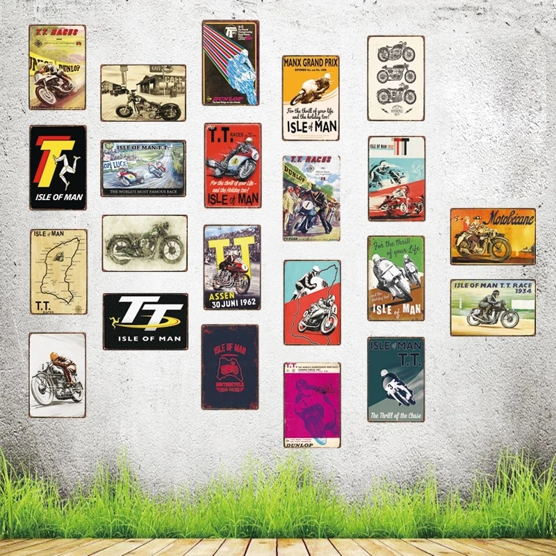 

Оловянные знаки для мотоцикла, металлическая винтажная потертая шикарная стена, паб, бар, украшение для дома