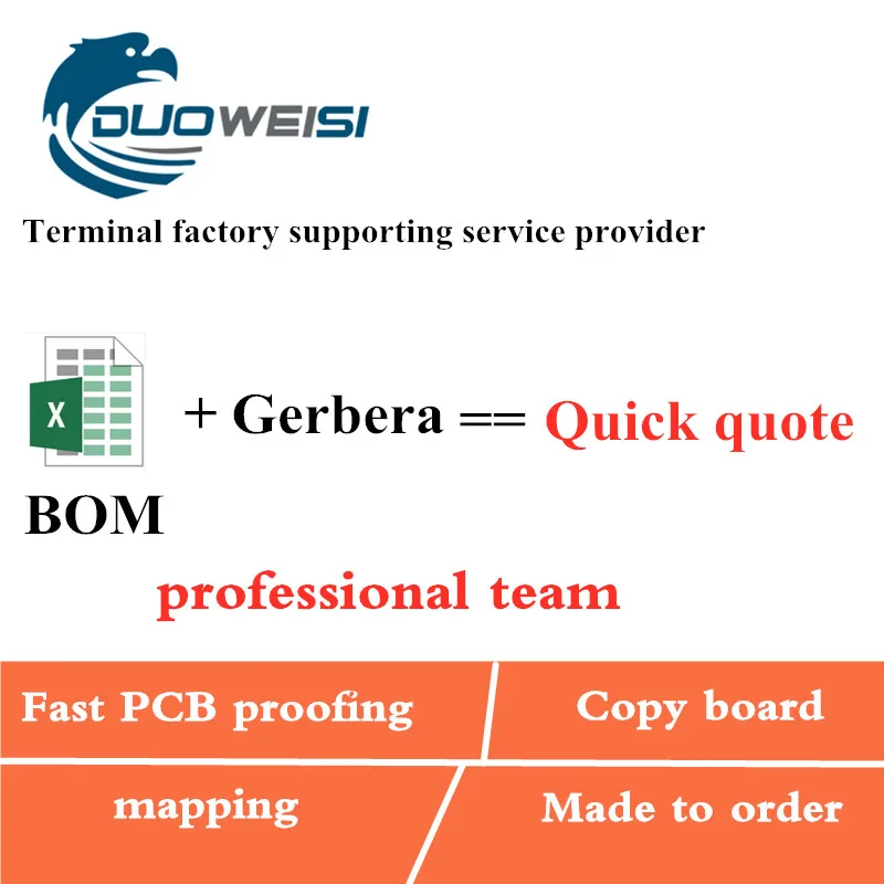 Профессиональная команда BOM Таблица поддержки SMT патч быстрая печать печатной