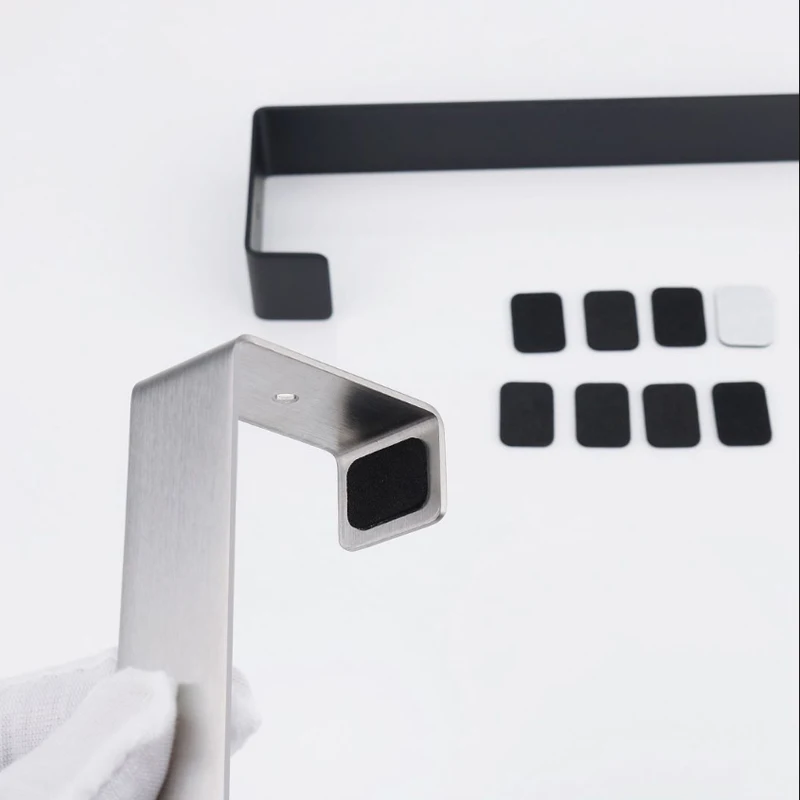 stainless steel door hook black sliver modern bathroom robe hooks coat towel hanging for cabinet kitchen hardware 4 pcs lot free global shipping