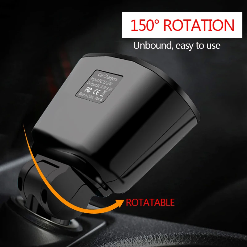 Автомобильное зарядное устройство Разветвитель Прикуривателя 12 В 24 двойной USB