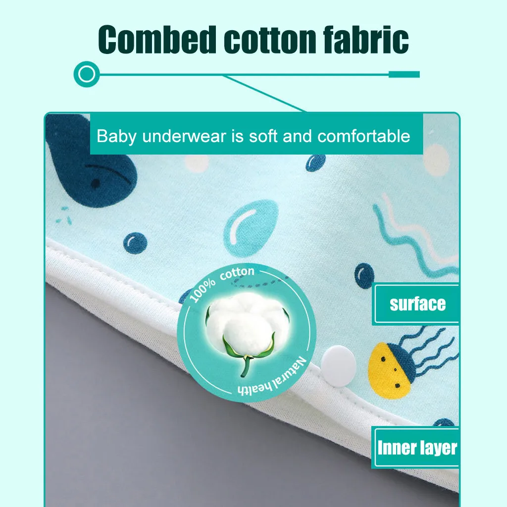 Детские Водонепроницаемые трусики для подгузников 2 в 1 удобные детские шорты