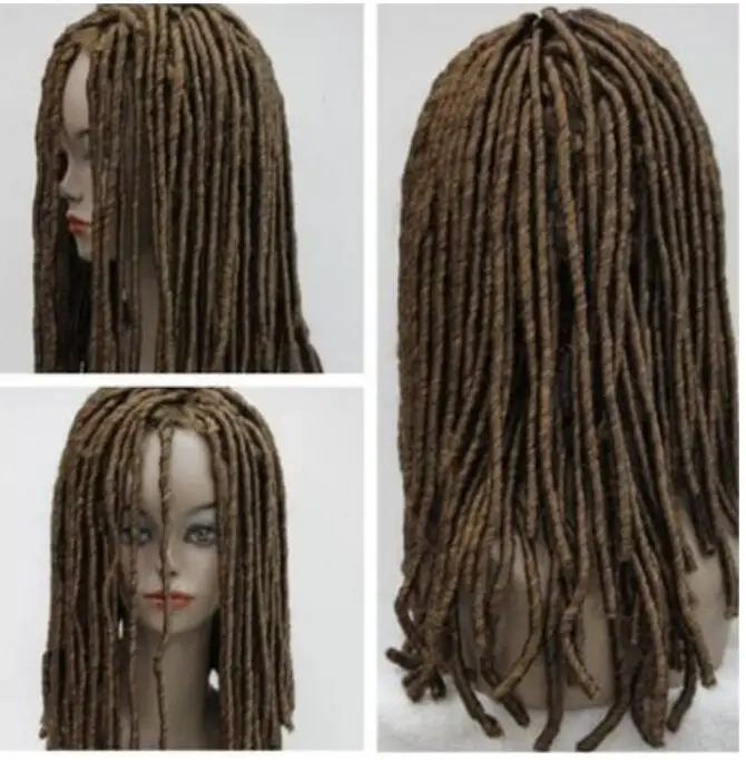 Парик хип хоп регги коричневые дреды парик маскарадный косички для вечеринки