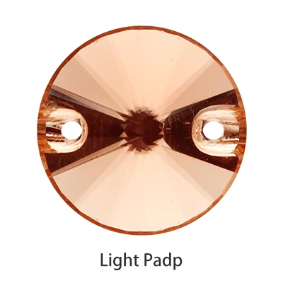 Light Padp PIPATIAN круглые блестящие свежий Цвет K9 стеклянные риволи пришить стразы плоские стразы с украшением в виде кристаллов пуговицы для шитья на изготовление одежды - Цвет: Light Padp