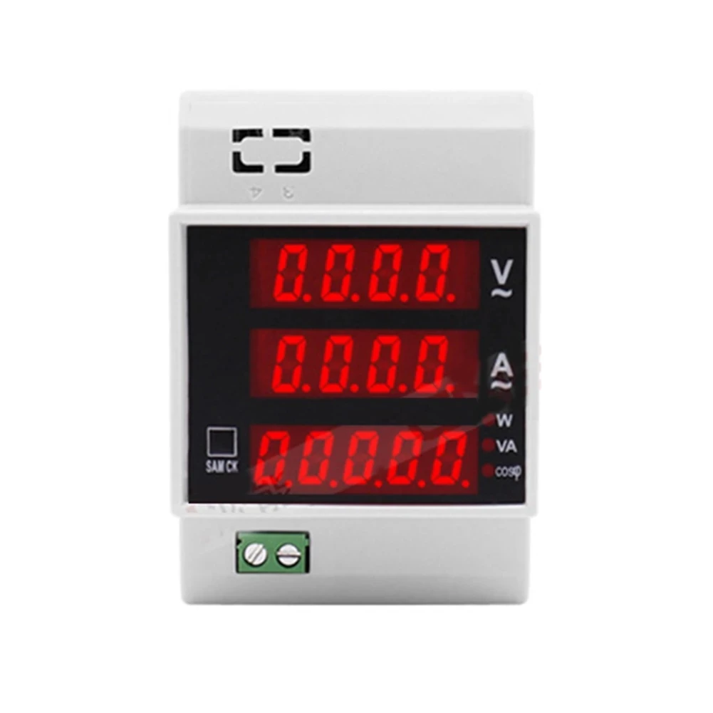 

Удобный регулируемый Амперметр на Din-рейку, вольтметр, измеритель тока, многофункциональный практичный измеритель мощности и энергии светодиодный ным дисплеем