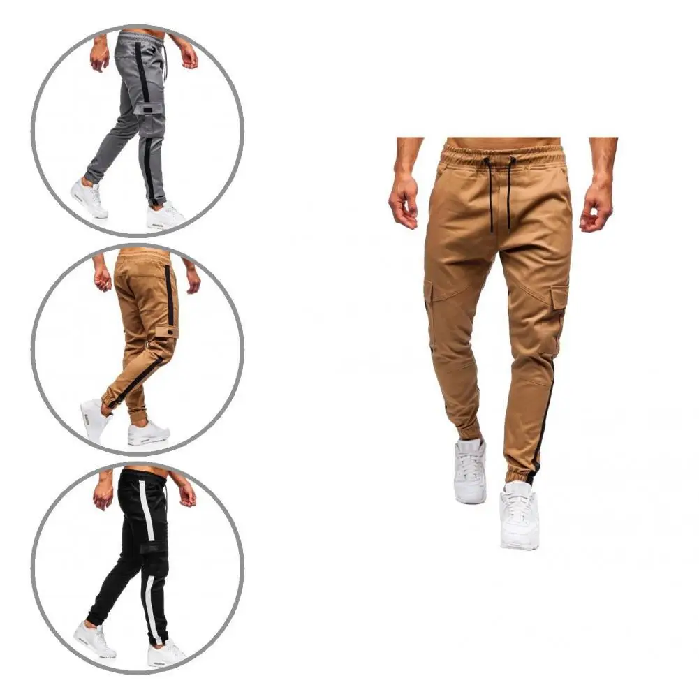 

Popular Men Trousers All Match Sporty Pure Color Straight Pants Sport Pants Men Trousers