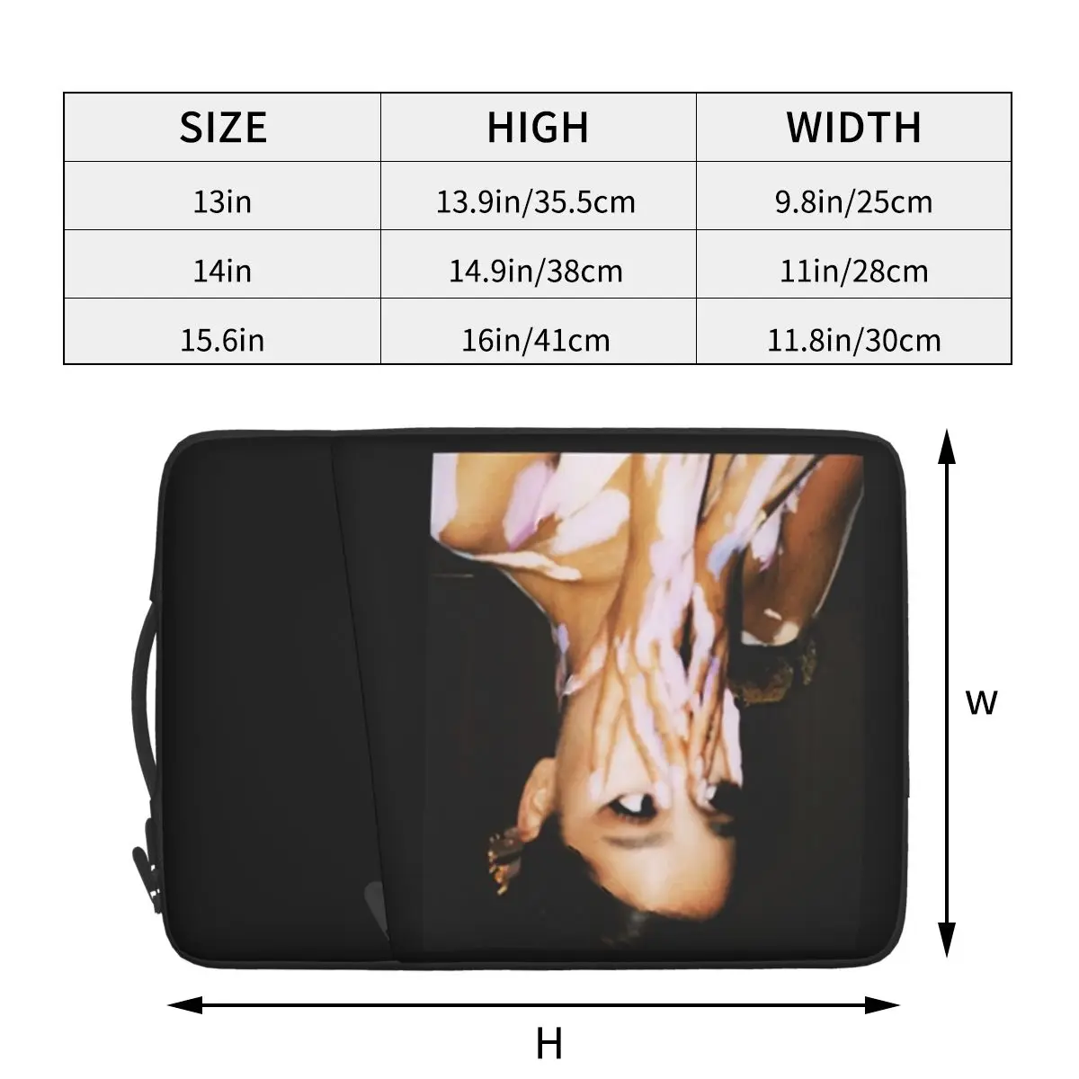

Ariana Grande Unisex Waterproof laptop bag 13 14 15 inch. Laptop bag protective cover for briefcase.