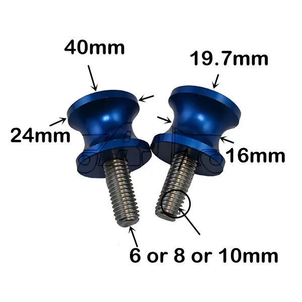 Винты с поворотным рычагом 10 мм 6 8 для Honda CBR 600 954 1000 RR Suzuki GSXR 750 Yamaha YZF R1 R3 R6