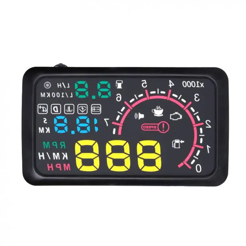 5 дюймовый автомобильный порт OBDII OBD2 Автомобильный дисплей Hud с индикацией