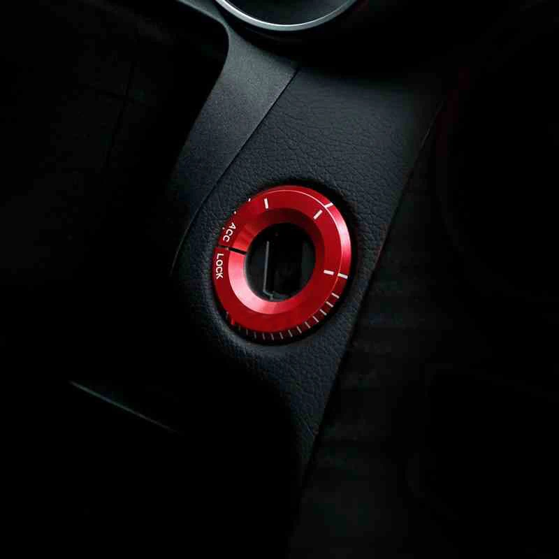 Стайлинг автомобиля крышка переключателя зажигания отделка кольцо для ключей