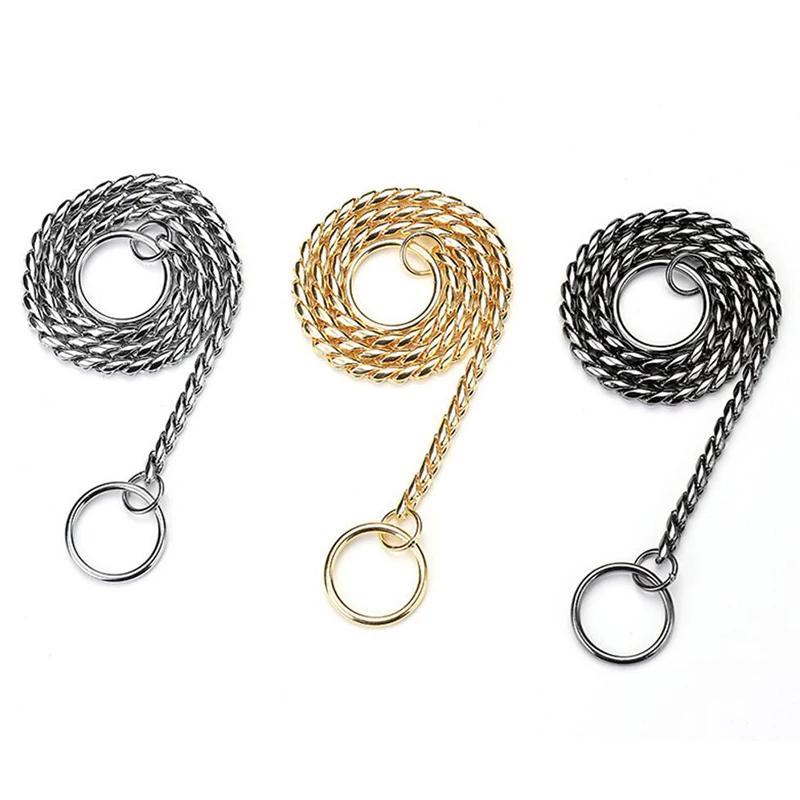 

Новый ошейник для питомцев, регулируемый антикоррозийный медный прочный ошейник-змейка для собак, декоративное ожерелье для щенков, крупны...