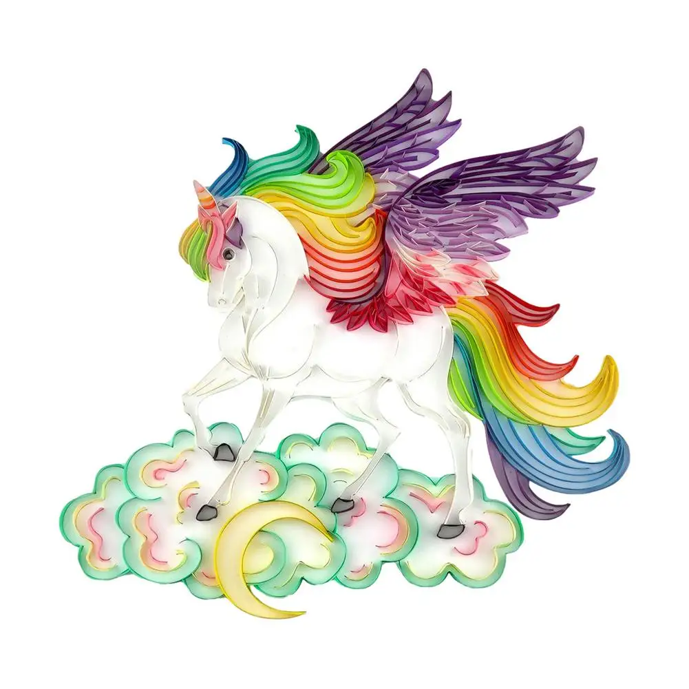 

20inch DIY Unicorn Paper Art Crafts Quilling Paper Painting Kit Colored Origami Rolling Paper Filigree Painting Kit Wall Decor