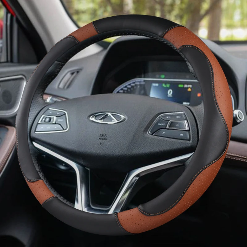 Lsrtw2017 волоконная кожа Чехол рулевого колеса автомобиля для Chery Tiggo 8 2018 2019 2020 2021