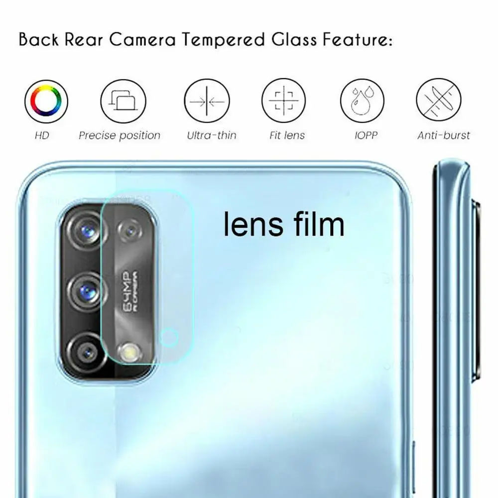 

1pcs Camera Protection Glass For Realme 7 5G X7 Pro Full Glass Protector Tempered Curverd 3D Camera Lens Cover Screen Film F2R5