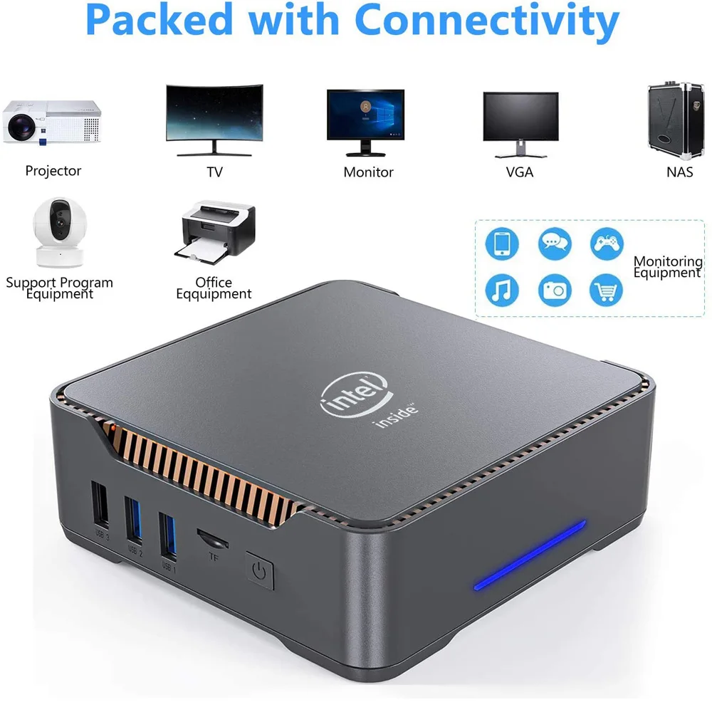 GK3V Windows 10 Мини ПК Intel Gemini Lake J4125 8 Гб DDR4 128 ГБ 256 SSD консоль для игр с поддержкой 2 4G 5G WiFi