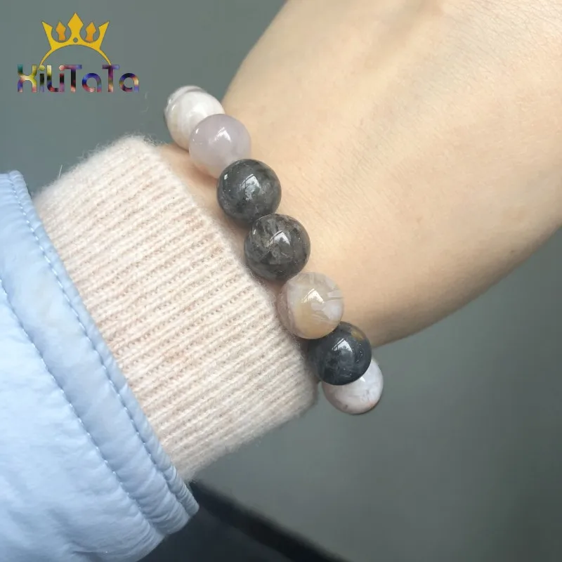 Бусы из натурального бамбука агата круглые бусины-разделители россыпью