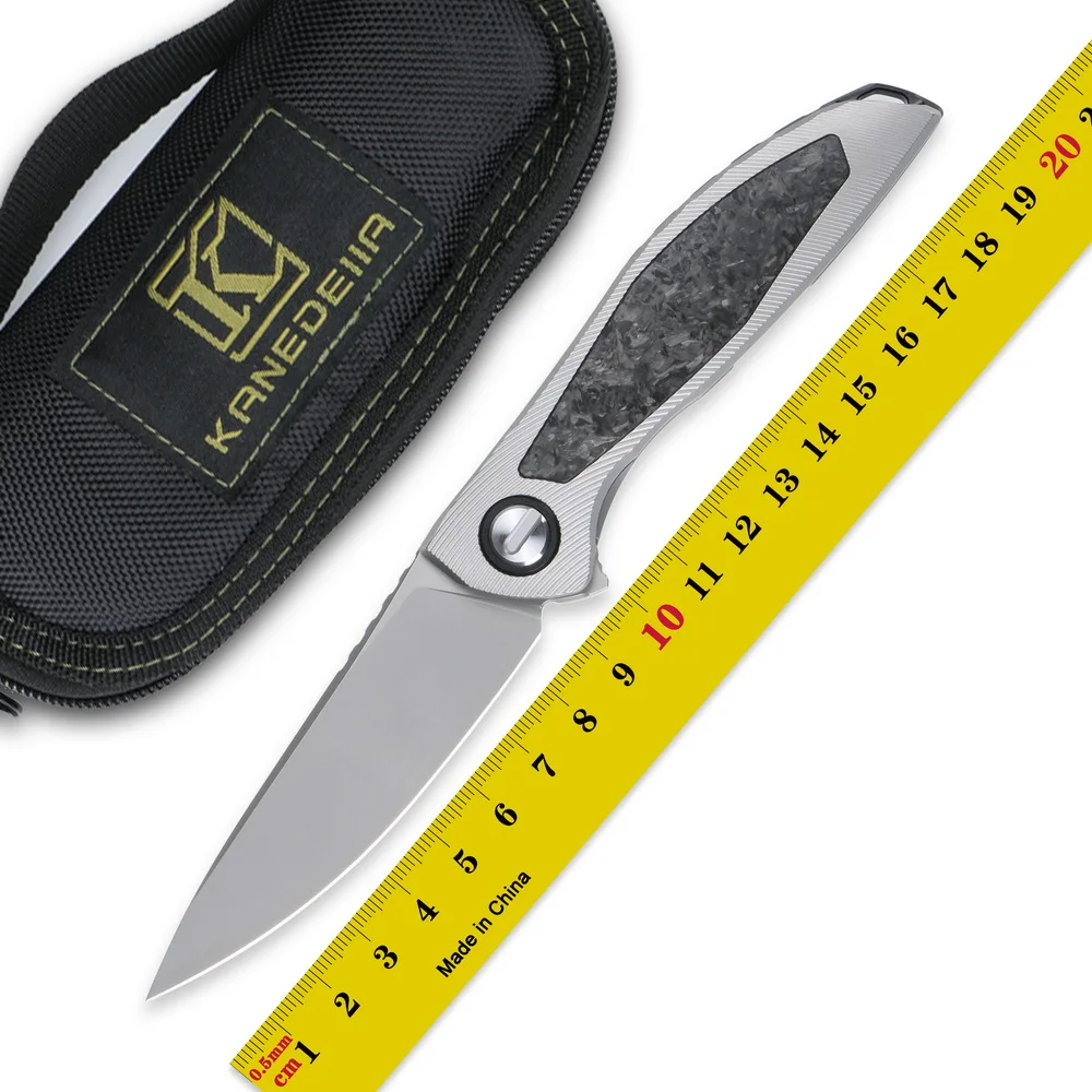 Складной нож kanedeiia лезвие M390 из титана и углеродного волокна ручка для активного