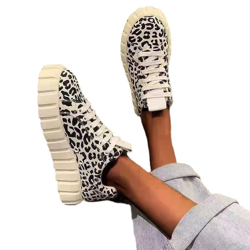 Earth Star 2021 Chunky Footware Women Sneakers Ladies Increase Shoes Trendy zapatos de mujer Leopard Girl Chaussres 36-43