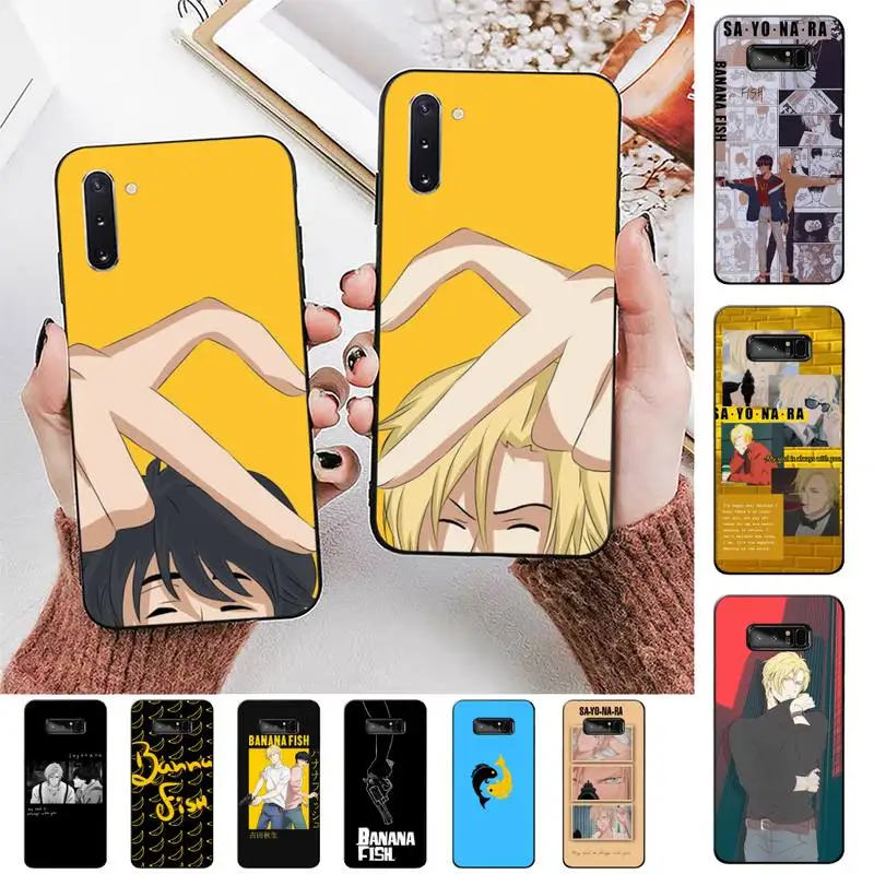 

FHNBLJ banana fish Phone Case for Samsung Note 5 7 8 9 10 20 pro plus lite ultra A21 12 72