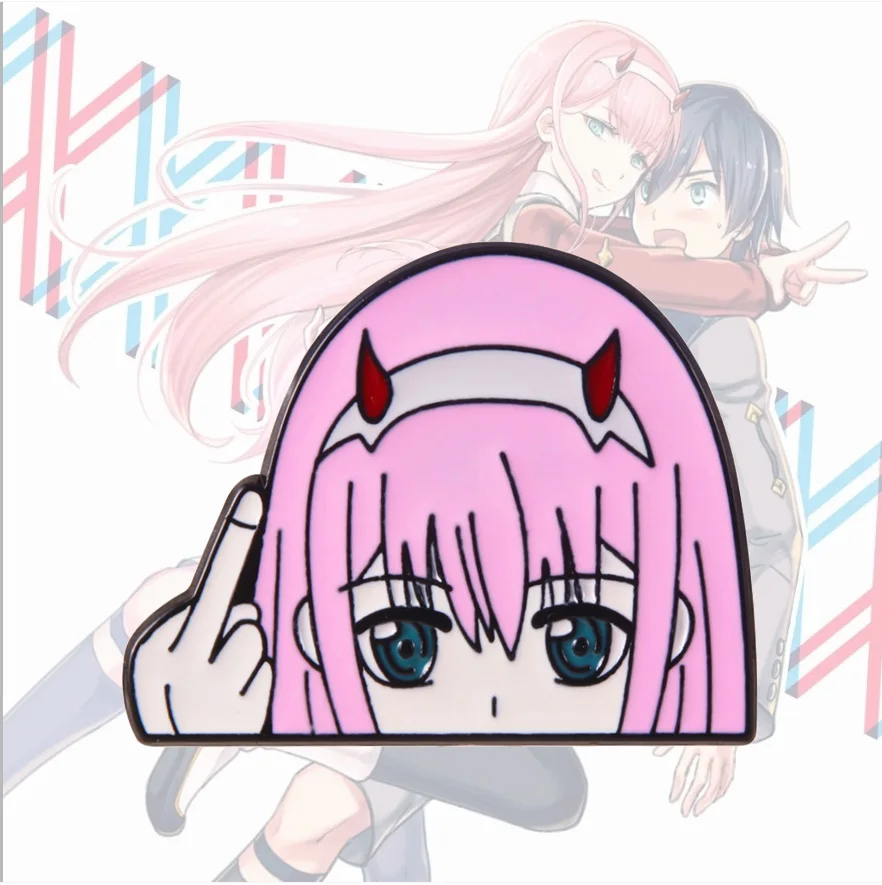 

DARLING In The FRANXX Brooch Funny ZERO TWO 02 Anime Girl Cartoon Metal Brooch Pin Fans Gift Anime Cospaly Jewelry