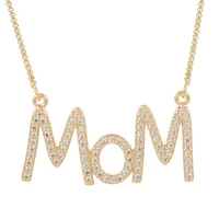 new simple gold color chain choker statement necklace 2021 fashion aaa zircon mom pendant necklaces for women jewelry gift