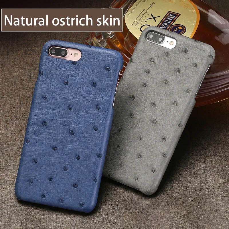 Чехол из натуральной кожи для iphone 8PLUS 7plus Оригинальный чехол страуса apple 7 8 6S Plus X 5 5S