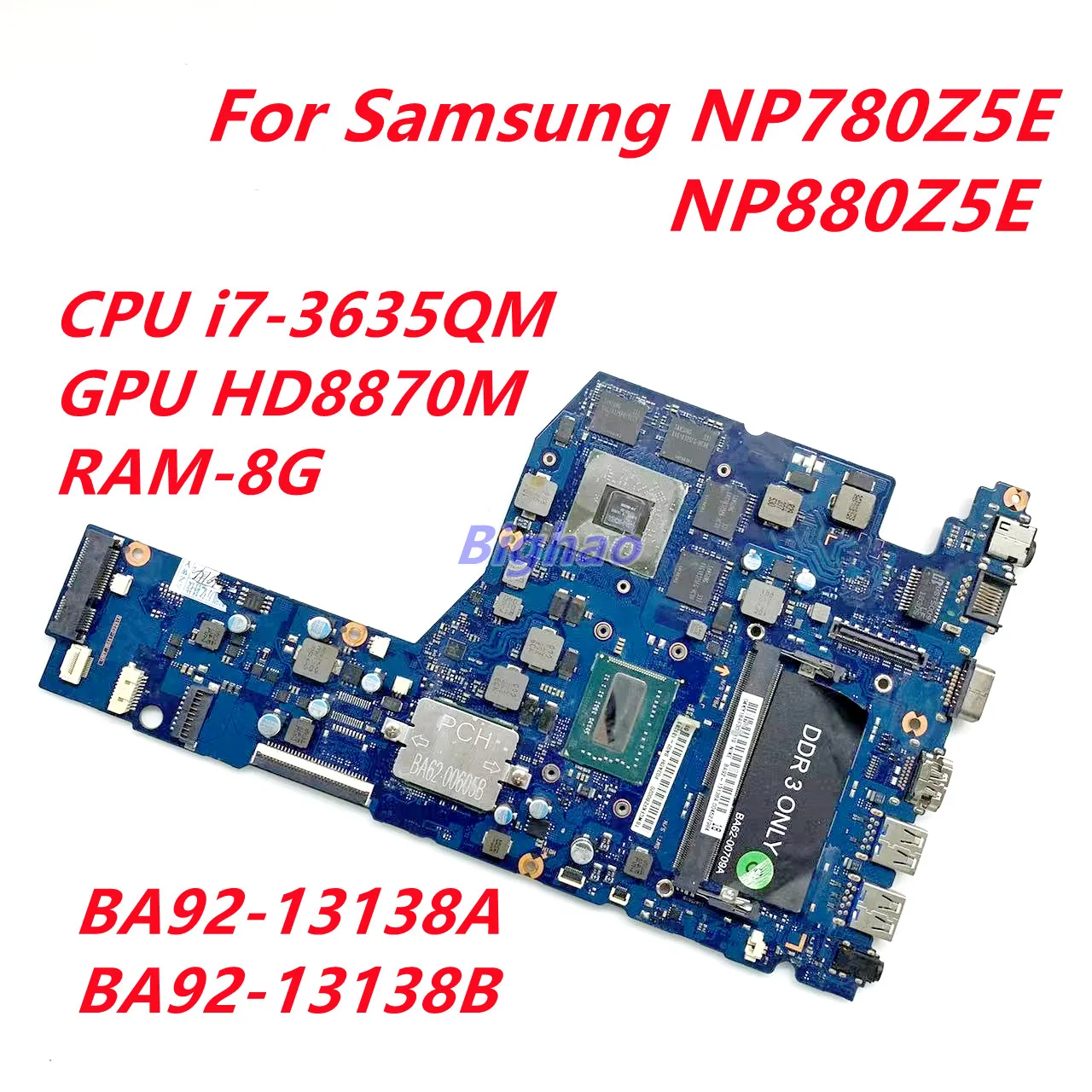 

Материнская плата для ноутбука Samsung NP780Z5E NP880Z5E
