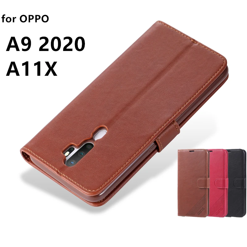 Чехол AZNS для OPPO A9 2020 / A11X чехол из искусственной кожи держатель карт кошелек чехлы