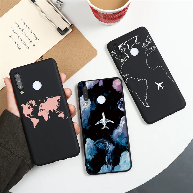 Чехол из мягкого ТПУ с картой мира для путешествий Модный чехол Huawei Mate 30 20 P Smart P40